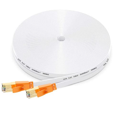 Buy Cat 8 Ethernet Cable 100 Ft,High Speed Flat Internet Network LAN Cable,Faster Than Cat7/Cat6 ...