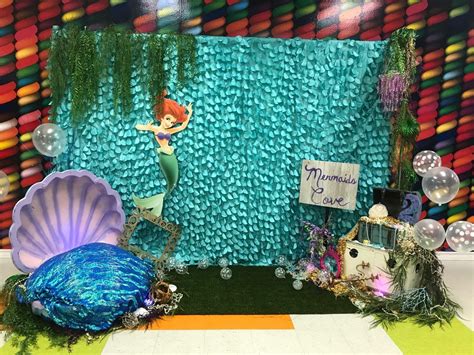 Little Mermaid Backdrop | Mermaid birthday party decorations, Mermaid theme birthday party ...