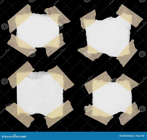 Set Of Various Torned Note Papers Stock Vector - Illustration of ...