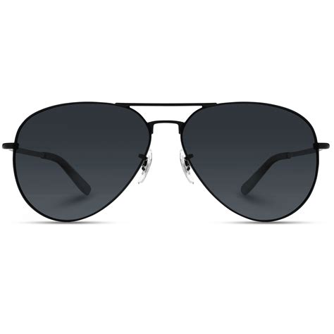 WearMe Pro - Classic Full Black Polarized Lens Metal Frame Men Aviator Style Sunglasses ...