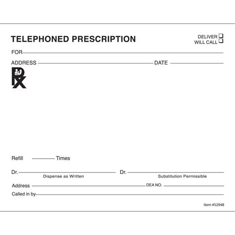 Free Printable Blank Prescription Label - Printable Word Searches