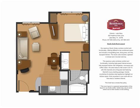 Residence Inn 1 Bedroom Suite Floor Plan - floorplans.click