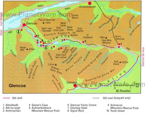 Glen Coe Scotland Map