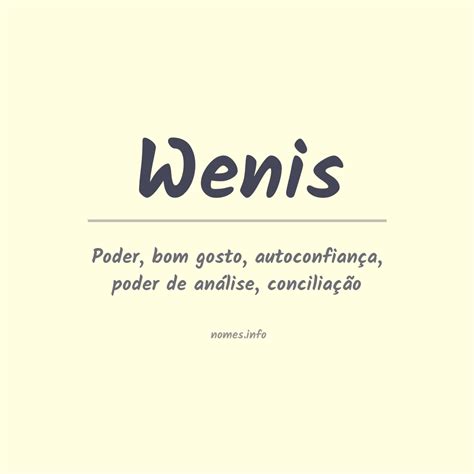 Significado do nome Wenis