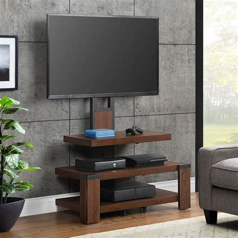 Whalen 3-Shelf Television Stand with Floater Mount for TVs up to 55", Perfect for Flat Screens ...