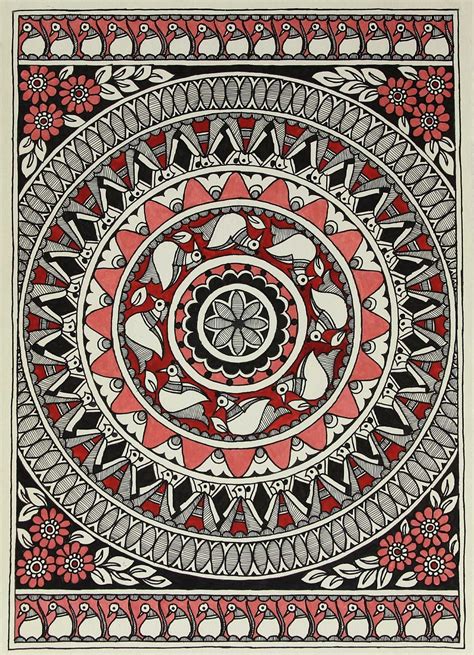 Madhubani Art- Godna style | 1000 | Mandala design art, Madhubani art, Madhubani painting