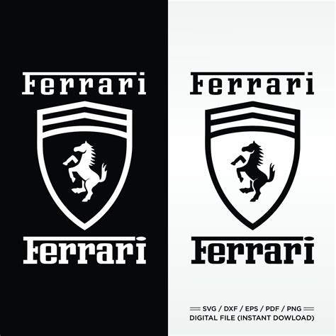 FERRARI Clip Art Logo SVG PNG - Etsy