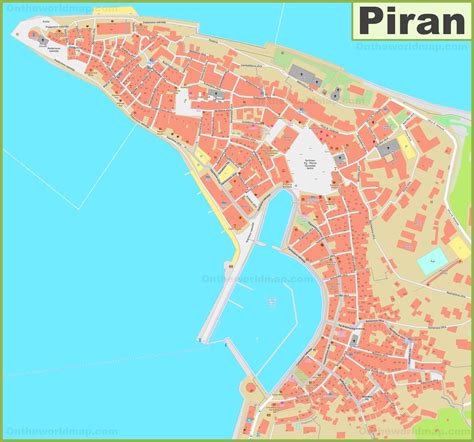 Large detailed map of Piran - Ontheworldmap.com