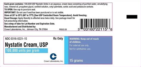 Nystatin Cream - FDA prescribing information, side effects and uses