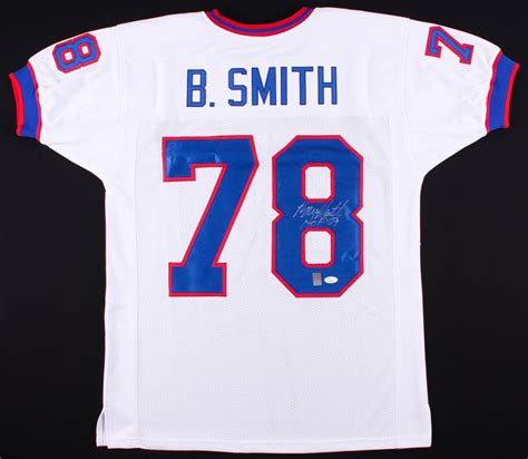 Bruce Smith Signed Bills Jersey Inscribed "HOF '09" (JSA COA & Smith ...