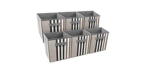 Sorbus Foldable Storage Cube Bin, 6pk