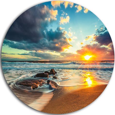 DESIGN ART Designart 'Beautiful Cloudscape over the Sea' Modern Beach ...