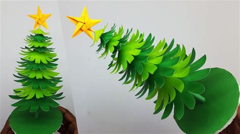 3D Paper Christmas Tree DIY Tutorial | How to Make a Paper Xmas Tree ...