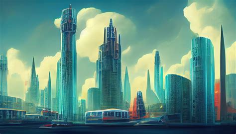 Premium Photo | Futuristic city Concept Art Cityscape with bright neon ...