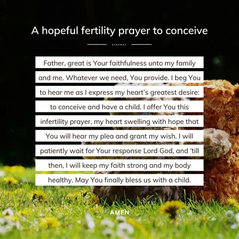 A hopeful fertility prayer to conceive – AvePray