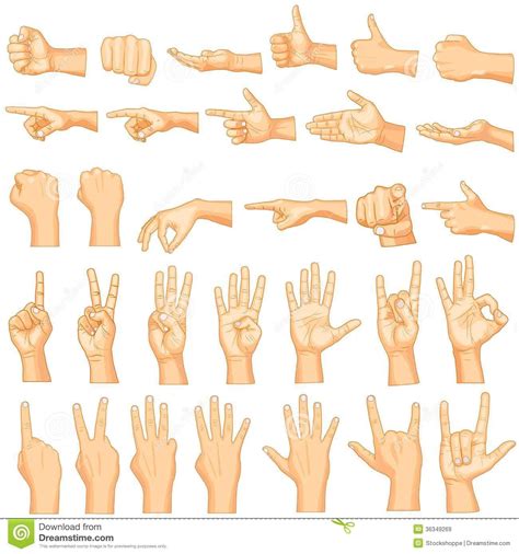 Hand Gestures Royalty Free Stock Images - Image: 36349269 | Vector ...