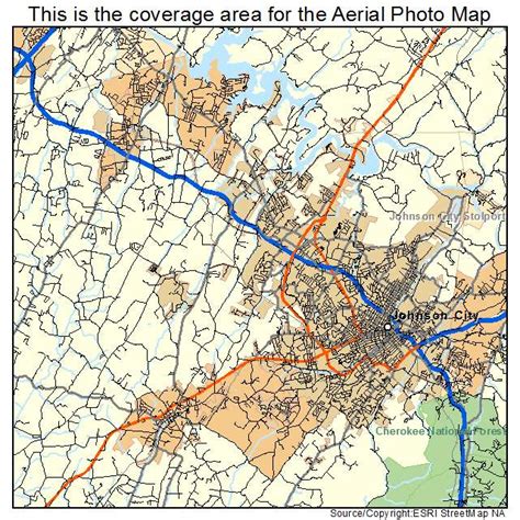 Aerial Photography Map of Johnson City, TN Tennessee