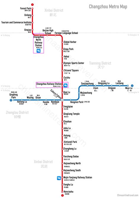 Changzhou Metro Map, Rail Transit Map, 2024