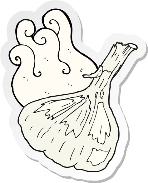 sticker of a cartoon garlic 10562253 Vector Art at Vecteezy