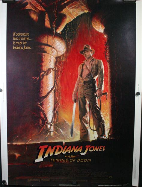 INDIANA JONES and the TEMPLE of DOOM Classic Movie Canvas Poster Art ...