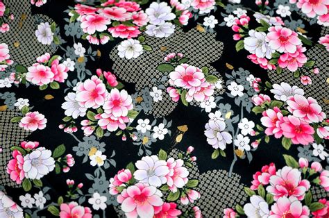 Japanese kimono fabric sakura cherry blossom