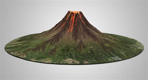 Volcano 3D model - TurboSquid | Volcano model, Volcano, 3d model