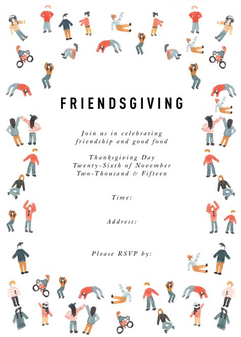 Printable Friendsgiving cards for gatherings both in-person and apart