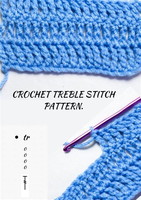 Crochet Treble Stitch. Beginner stitch pattern. - Dreamcrochets