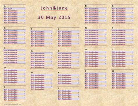 Wedding Seating Chart