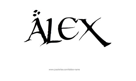 Alex Name Tattoo Designs