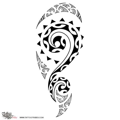 Koru (Nuovo inizio) koru sole original Polynesian tattoo design