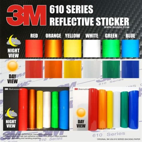 3m Reflective Vinyl Color Chart