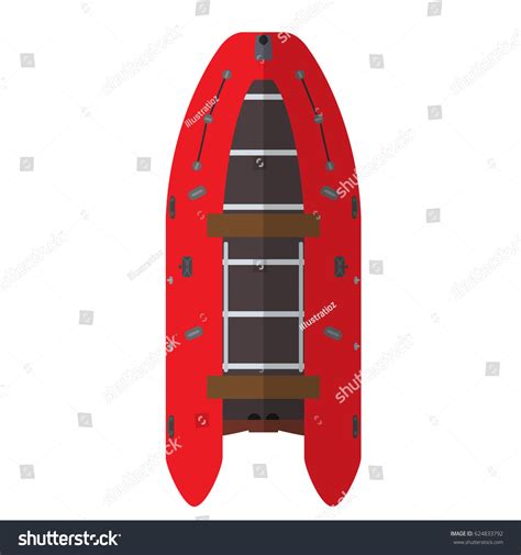 Top View Isolated Boat Vector Illustration Stock Vector (Royalty Free ...