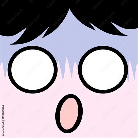 scared face Stock Vector | Adobe Stock