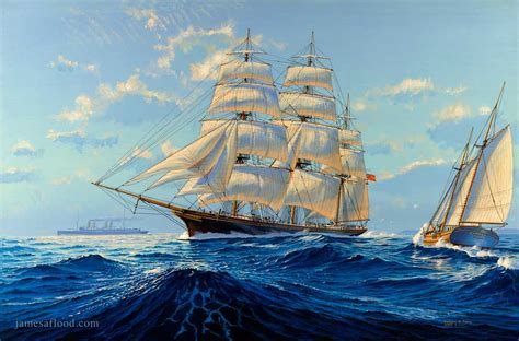 Clipper Ship Lady Montague - James A Flood Artist
