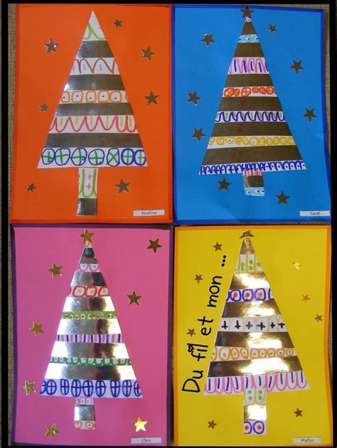 Christmas tree craft for kids. Graphismes et sapin de noël | Décoration noel maternelle, Carte ...