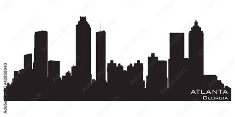 Atlanta, Georgia skyline. Detailed vector silhouette Stock Vector | Adobe Stock