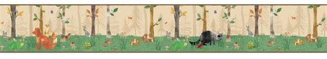 Woodland Animals Wallpaper Border BS5330bd | Etsy