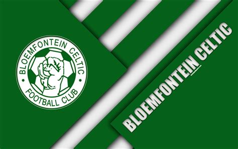 Download wallpapers Bloemfontein Celtic FC, 4k, South African Football Club, logo, green white ...