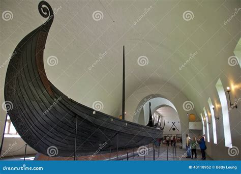 The Oseberg Ship, A Large Vessel From Viking Era Exhibited In The ...