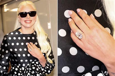 Lady Gaga Flashes Her Massive Diamond Engagement Ring from Fiancé ...