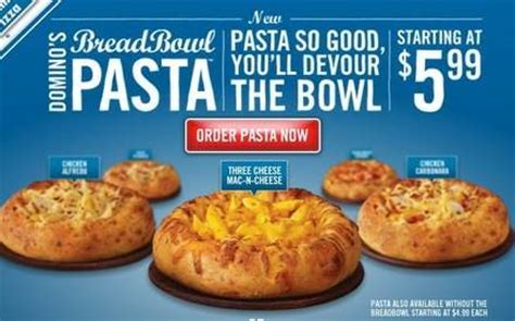 NEWS: Domino's BreadBowl Pastas May Make You Forget About The YouTube ...