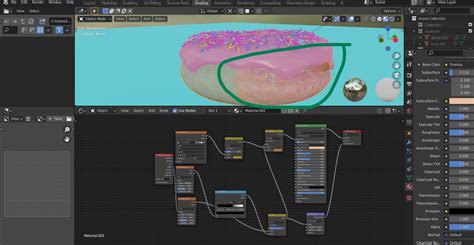 shaders - blender guru donut tutorial ... sprinkle inside my bun ...