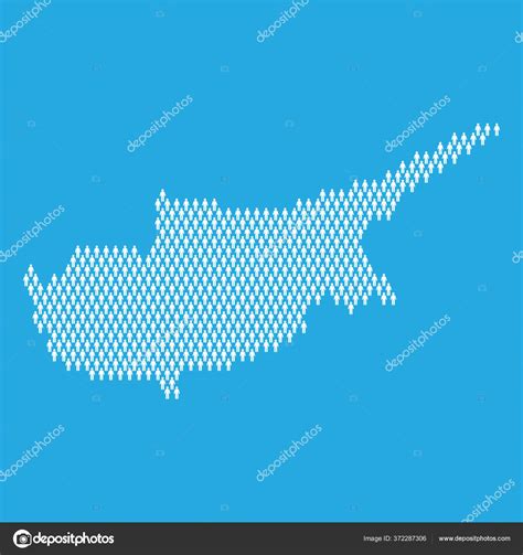 Cyprus population. Statistic map made from stick figure people Stock Vector Image by ...