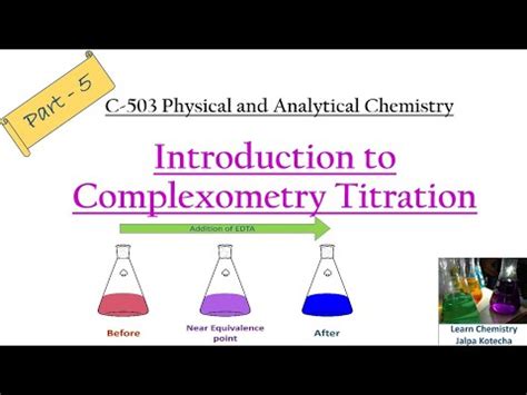 Part-5 : Metal ion Indicators for Complexometric Titration - YouTube