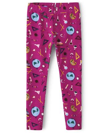 Girls School Supplies Print Knit Leggings - Prep School - SWEET TART | Gymboree