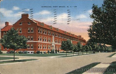 Barracks, Fort Bragg North Carolina Postcard