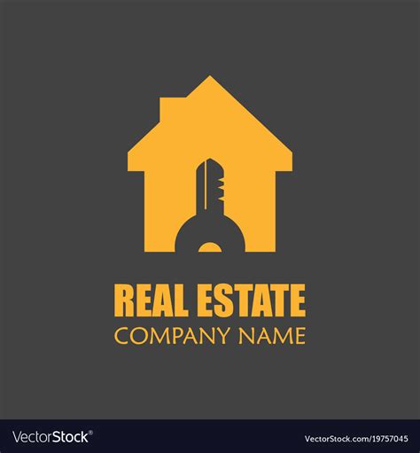 Modern real estate logo template creative home Vector Image