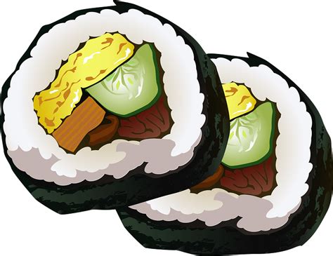 Sushi Roll Japanese Food clipart. Free download transparent .PNG | Creazilla