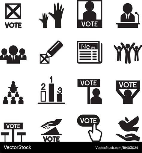 Democracy icon set Royalty Free Vector Image - VectorStock